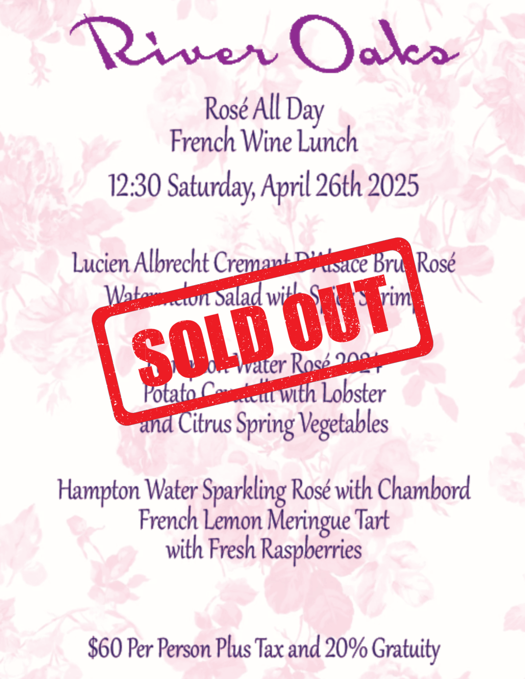 Wine Lunch - SOLD OUT!